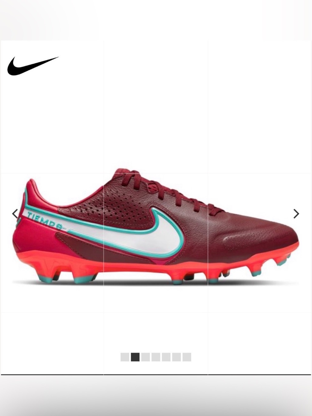 Nike Tiempo Legend IX Pro FG Men’s Cleats in Burgundy and Coral😍😍😍